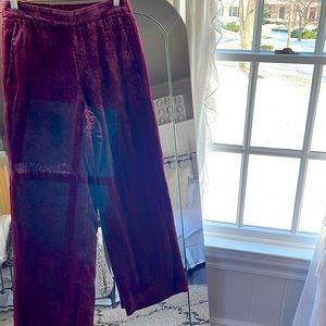 JCrew Crushed Velvet wide Leg Pant